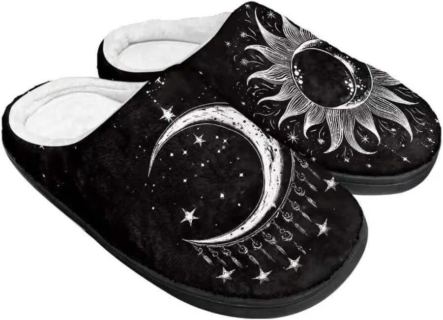 Jeiento Soft Cotton Slippers for Women Men Comfortable Memory Foam Closed Back Slipper Bedroom Slipper Warm House Shoes