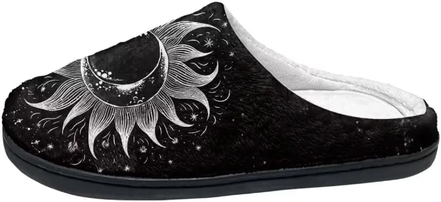 Jeiento Soft Cotton Slippers for Women Men Comfortable Memory Foam Closed Back Slipper Bedroom Slipper Warm House Shoes