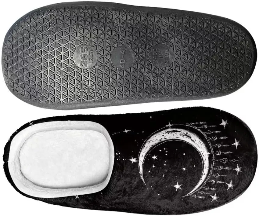 Jeiento Soft Cotton Slippers for Women Men Comfortable Memory Foam Closed Back Slipper Bedroom Slipper Warm House Shoes