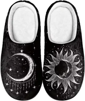 Jeiento Soft Cotton Slippers for Women Men Comfortable Memory Foam Closed Back Slipper Bedroom Slipper Warm House Shoes