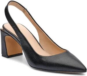 Jeimpoey Womens Slingback Chunky Heels Point-toe Pump Shoes Block Heel Summer Sandals Low-heel Party Shoes