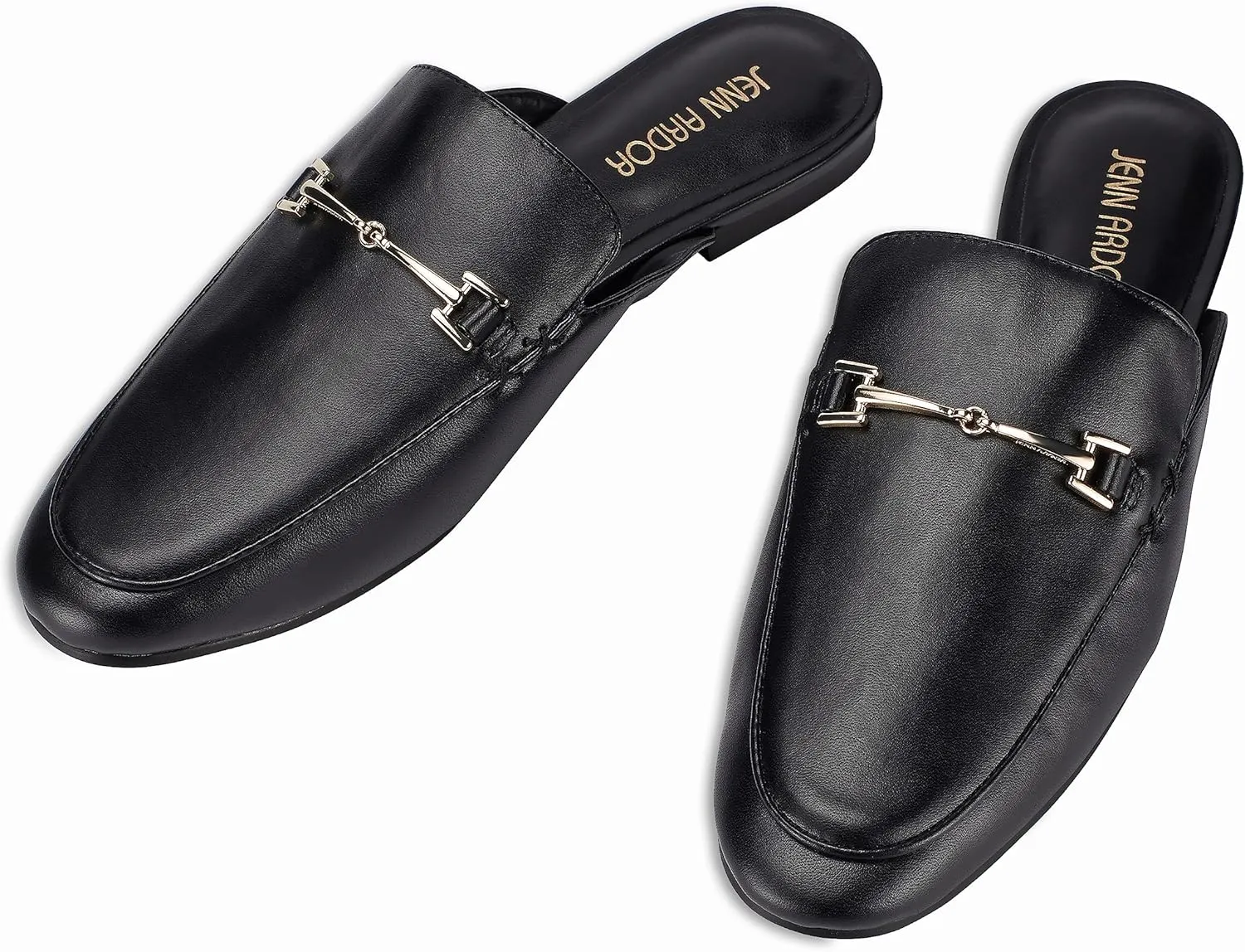 JENN ARDOR Mules for Women Flats Backless Loafers Shoes Slip On Slippers Pointed Toe Low Heel Work Slides Womens Mules Casual Shoes