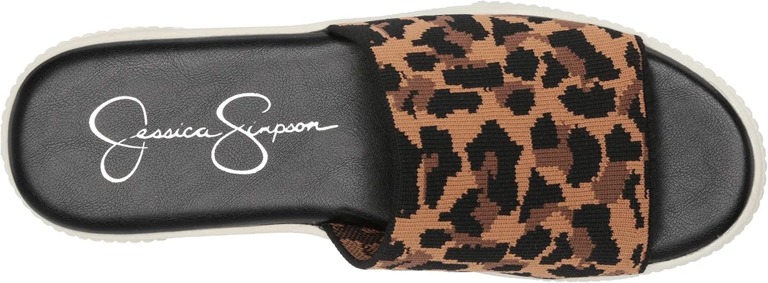 Jessica Simpson Womens Ezira Open Toe Embellished Flatform Sandals
