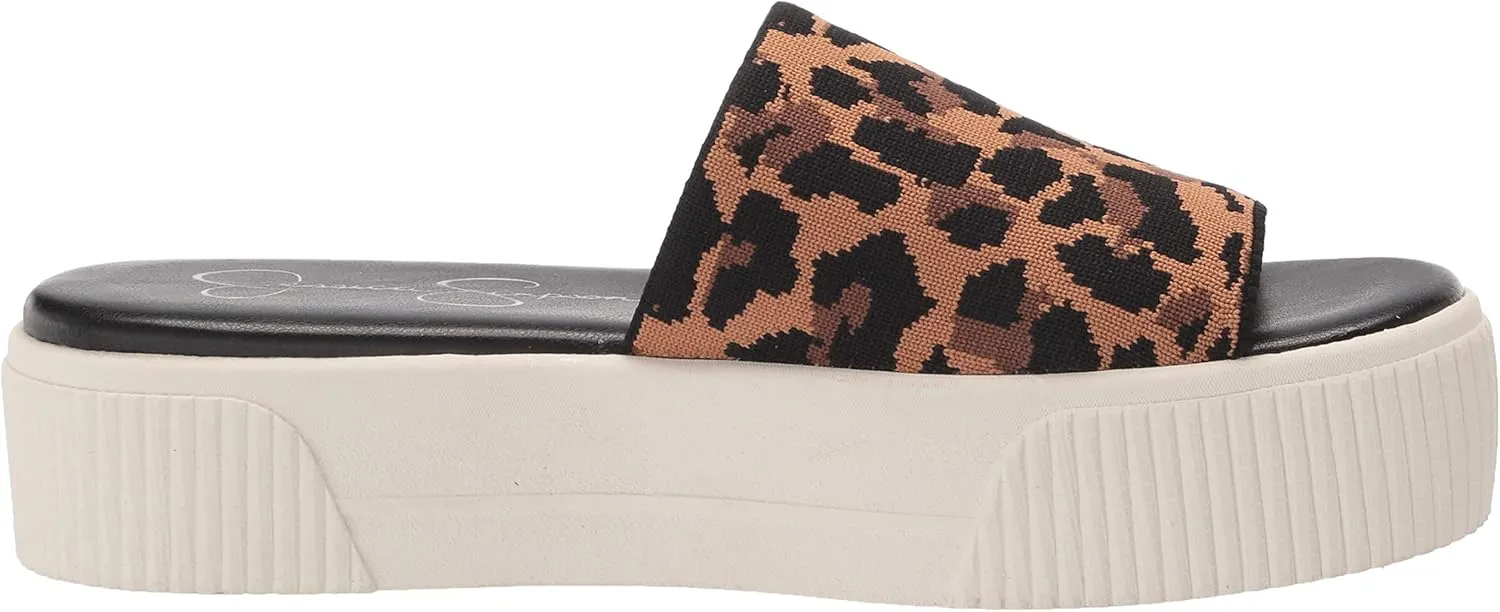 Jessica Simpson Womens Ezira Open Toe Embellished Flatform Sandals