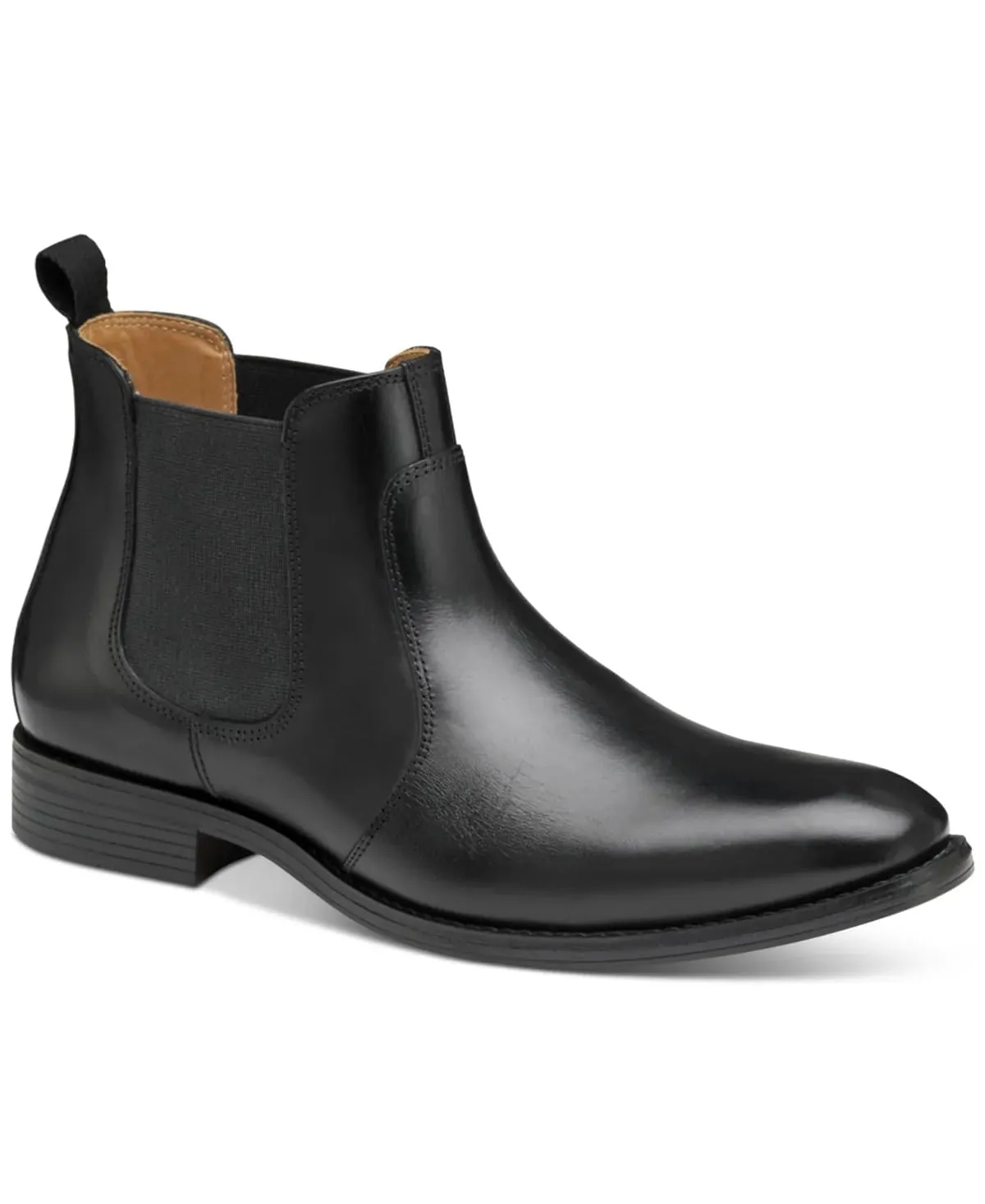 Johnston & Murphy Lewis Chelsea Boot Black Full Grain 11.5 M (D)