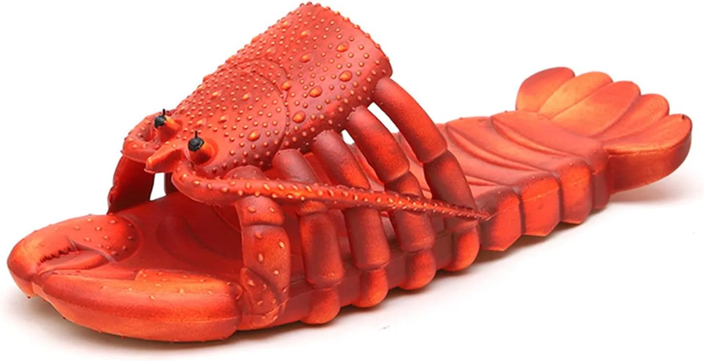 JOYEAR Lobster Flip Flops - Slipper & Slide Pool Beach Shower Shoes in Deep Red