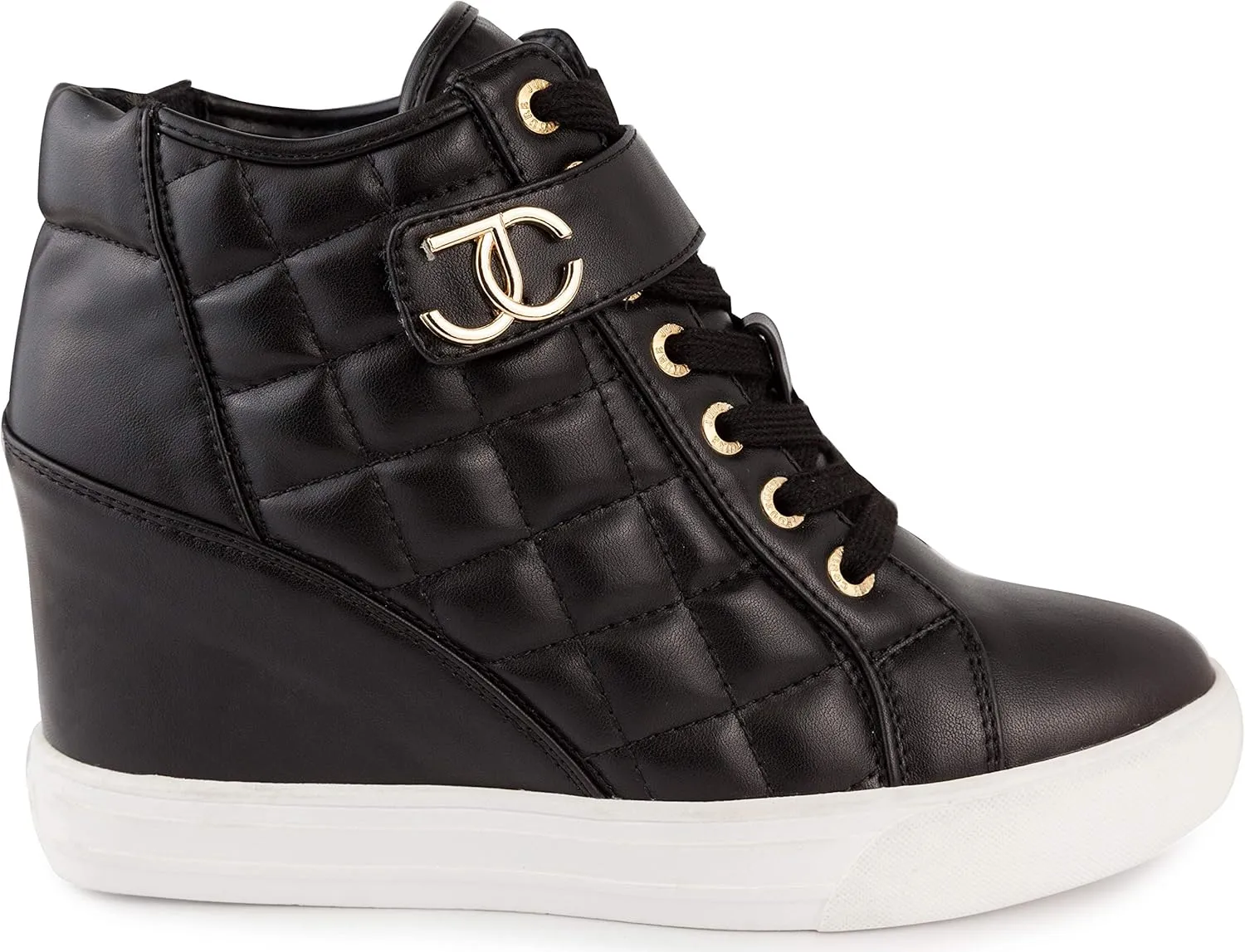 Juicy Couture Women's Platform Wedge Sneakers High-Top Shoes-Journey