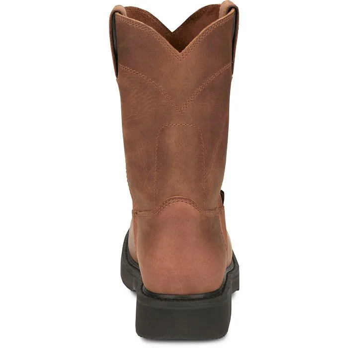 Justin Round Up Aged Bark 10" Round Toe