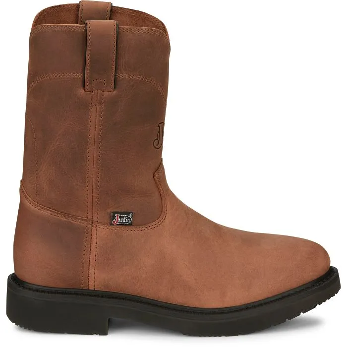 Justin Round Up Aged Bark 10" Round Toe