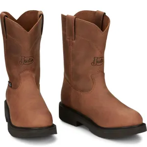Justin Round Up Aged Bark 10" Round Toe