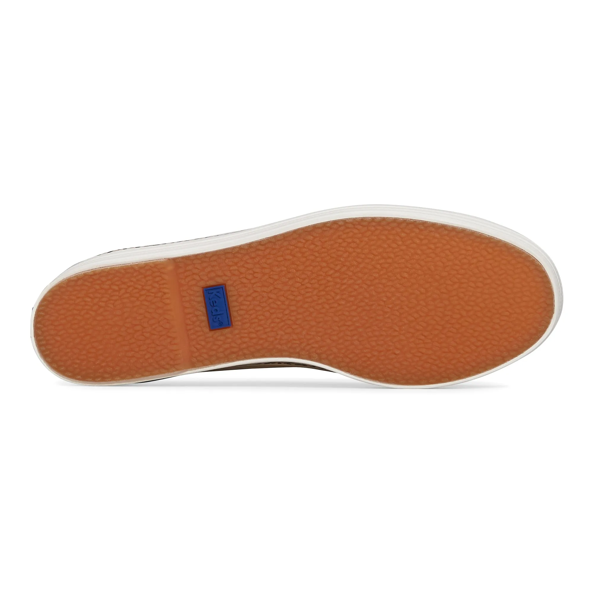 Keds Triple Up Leather Leopard Stripe - White/Tan
