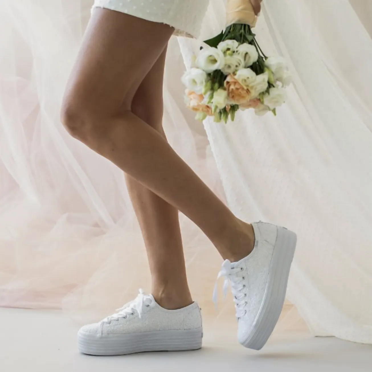 KEDS TRIPLE UP SEQUINS CEL WHITE