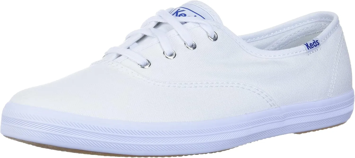 Keds Women's Champion Original Canvas Sneaker, White, Size 9 Medium