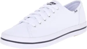 Keds Women's Kickstart Lace Up Canvas Sneaker, White, Size 6
