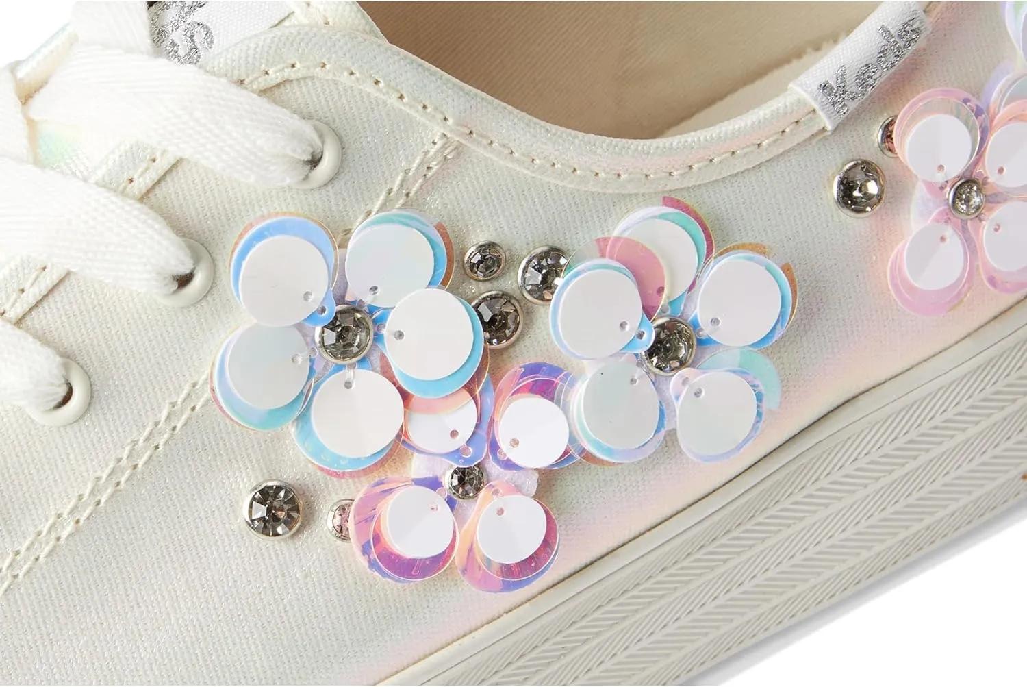 Keds Womens Triple Kick Canvas Daisy Embroidery Lace Up Sneakers Shoes Casual - Blue
