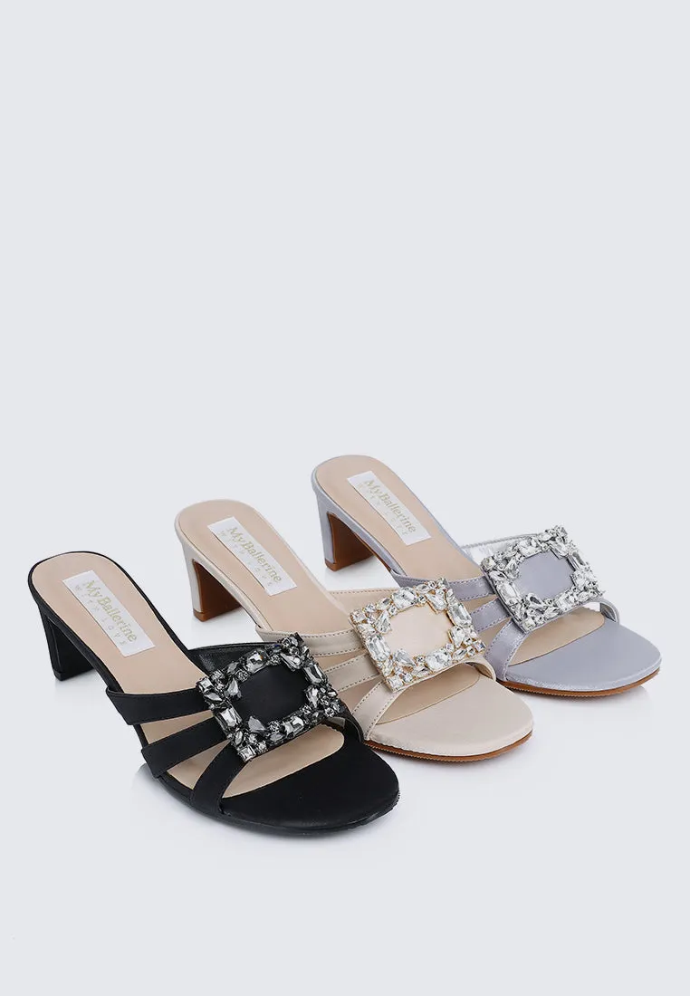 Kendra Comfy Heels In Black