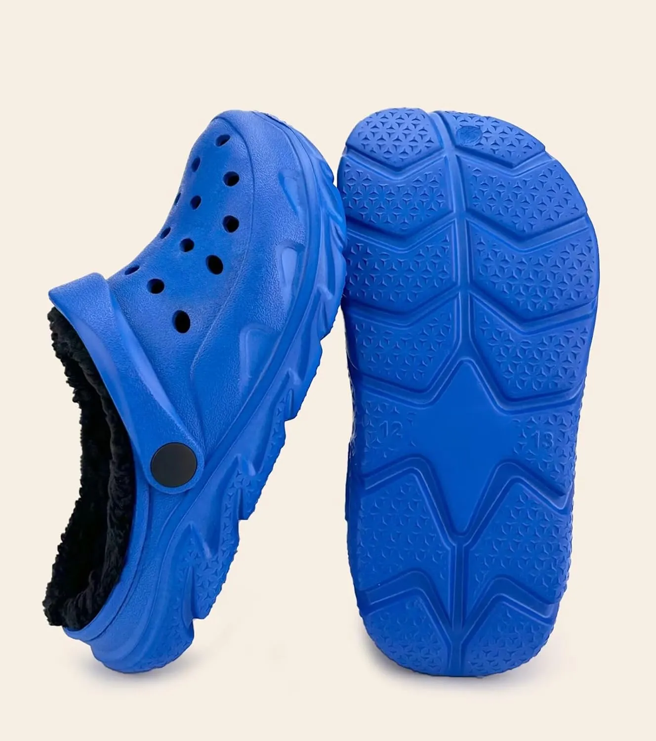 Kids Fur Lined Clog Slip On Winter Slipper for Boys Girls