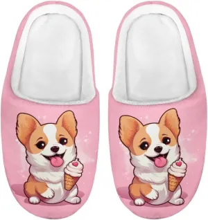 Kids House Slippers Size 9-14.5 Cute Slippers for Teen Girls Soft Plush Warm Bedroom Shoes