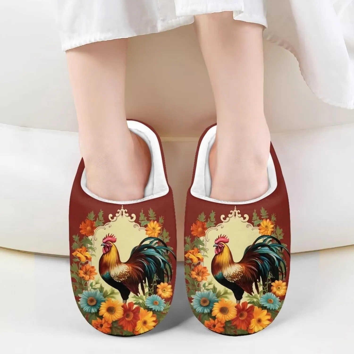 Kids House Slippers Size 9-14.5 Cute Slippers for Teen Girls Soft Plush Warm Bedroom Shoes