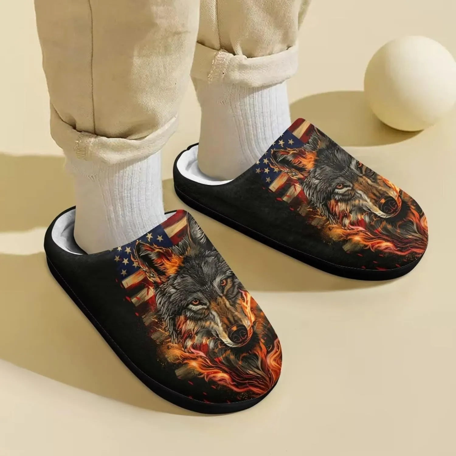Kids Slippers for Boys, Warm Soft Fluffy Slippers for Winter, Slip On Scuff Slippers for Bedroom