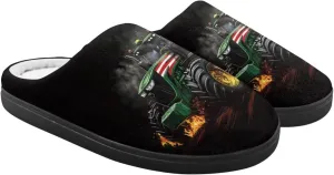 Kids Slippers for Boys, Warm Soft Fluffy Slippers for Winter, Slip On Scuff Slippers for Bedroom