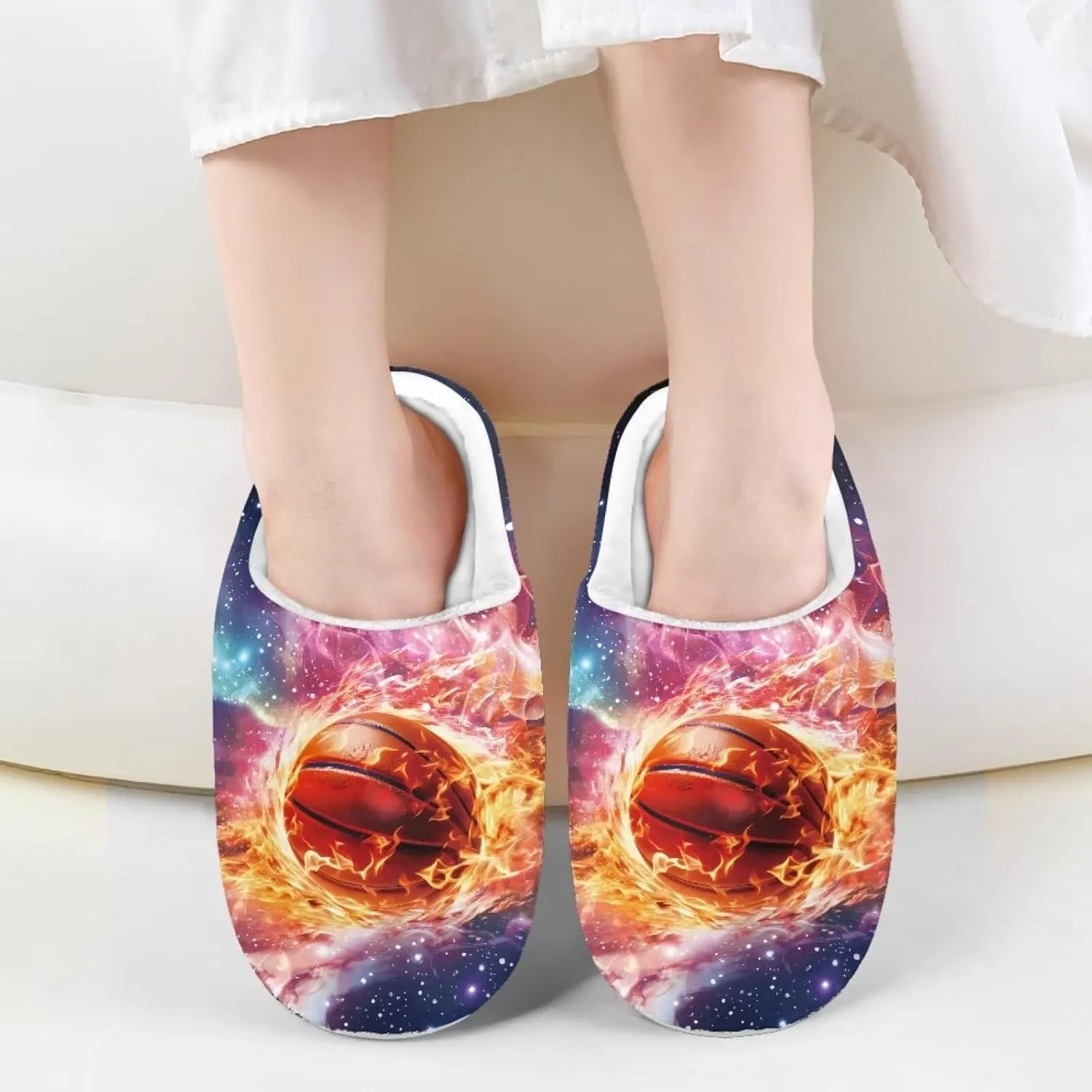 Kids Slippers for Girls Boys - Plush Fuzzy Indoor Shoes