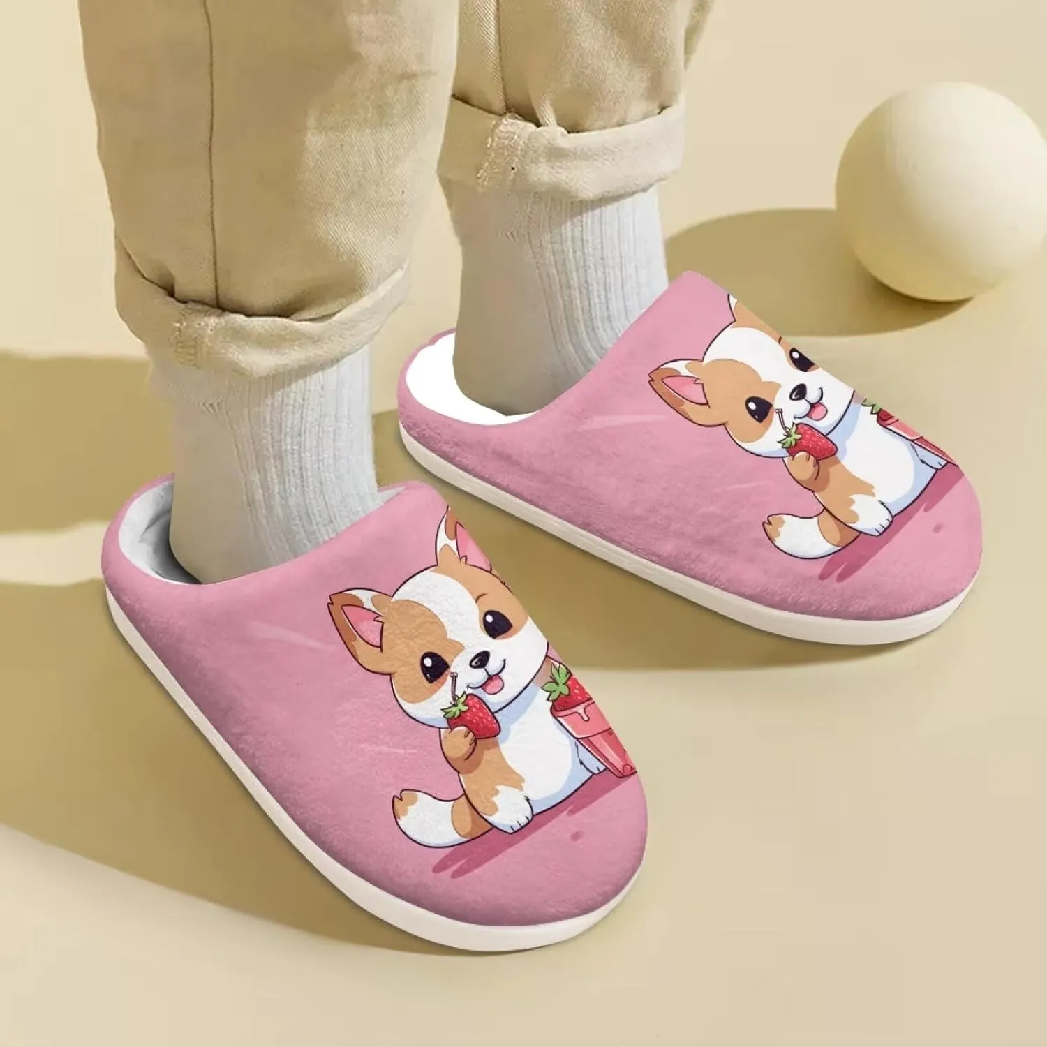 Kids Slippers for Girls Boys Warm Plush House Slippers Bedroom Slip On Fuzzy Slippers Size 9-14.5