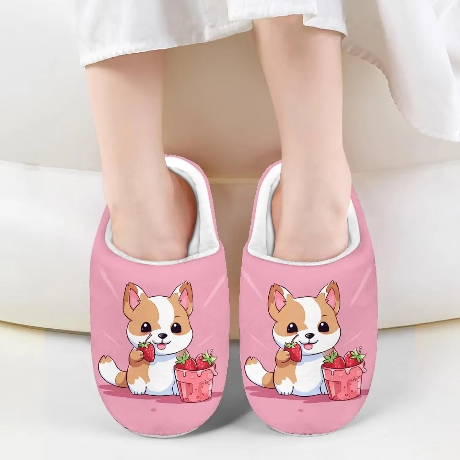 Kids Slippers for Girls Boys Warm Plush House Slippers Bedroom Slip On Fuzzy Slippers Size 9-14.5