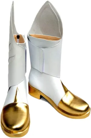 Kvikci Halloween Game GenshinImpact Traveler Lumine Cosplay Boots Anime Character Boot Women's Hightop PU Shoe for Men