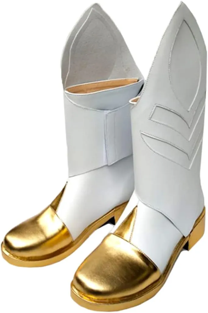 Kvikci Halloween Game GenshinImpact Traveler Lumine Cosplay Boots Anime Character Boot Women's Hightop PU Shoe for Men