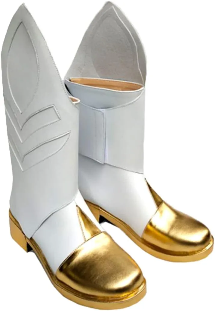 Kvikci Halloween Game GenshinImpact Traveler Lumine Cosplay Boots Anime Character Boot Women's Hightop PU Shoe for Men