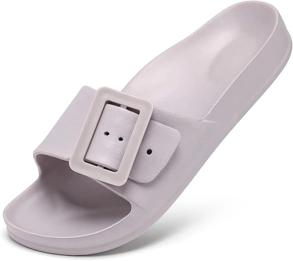 L LOUBIT Cloud Slides for Women with Arch Support Pillow Soft Recovery Sandals Lightweight Summer Beach Slippers Non-Slip Shower Shoes