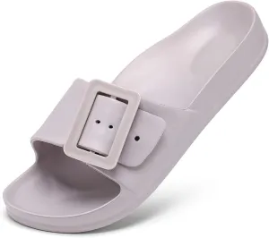 L LOUBIT Cloud Slides for Women with Arch Support Pillow Soft Recovery Sandals Lightweight Summer Beach Slippers Non-Slip Shower Shoes