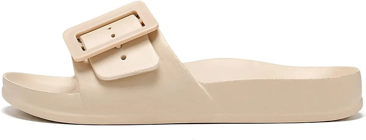 L LOUBIT Cloud Slides for Women with Arch Support Pillow Soft Recovery Sandals Lightweight Summer Beach Slippers Non-Slip Shower Shoes