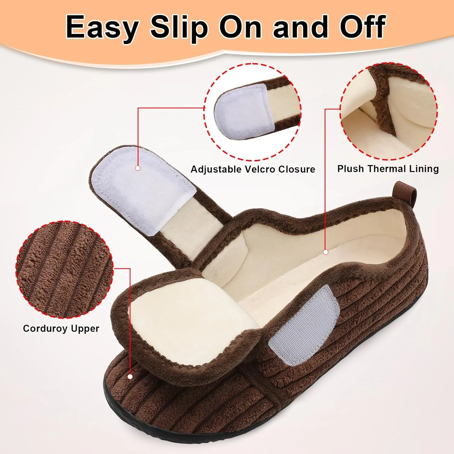 L-RUN Barefoot Womens & Men Soft House Slippers - Lightweight Indoor & Outdoor Slippers - Adjustable Home Shoes
