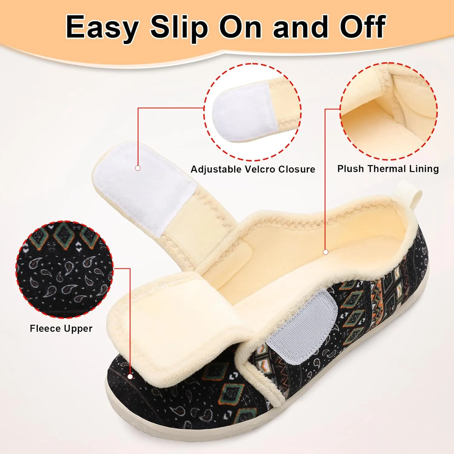 L-RUN Barefoot Womens & Men Soft House Slippers - Lightweight Indoor & Outdoor Slippers - Adjustable Home Shoes
