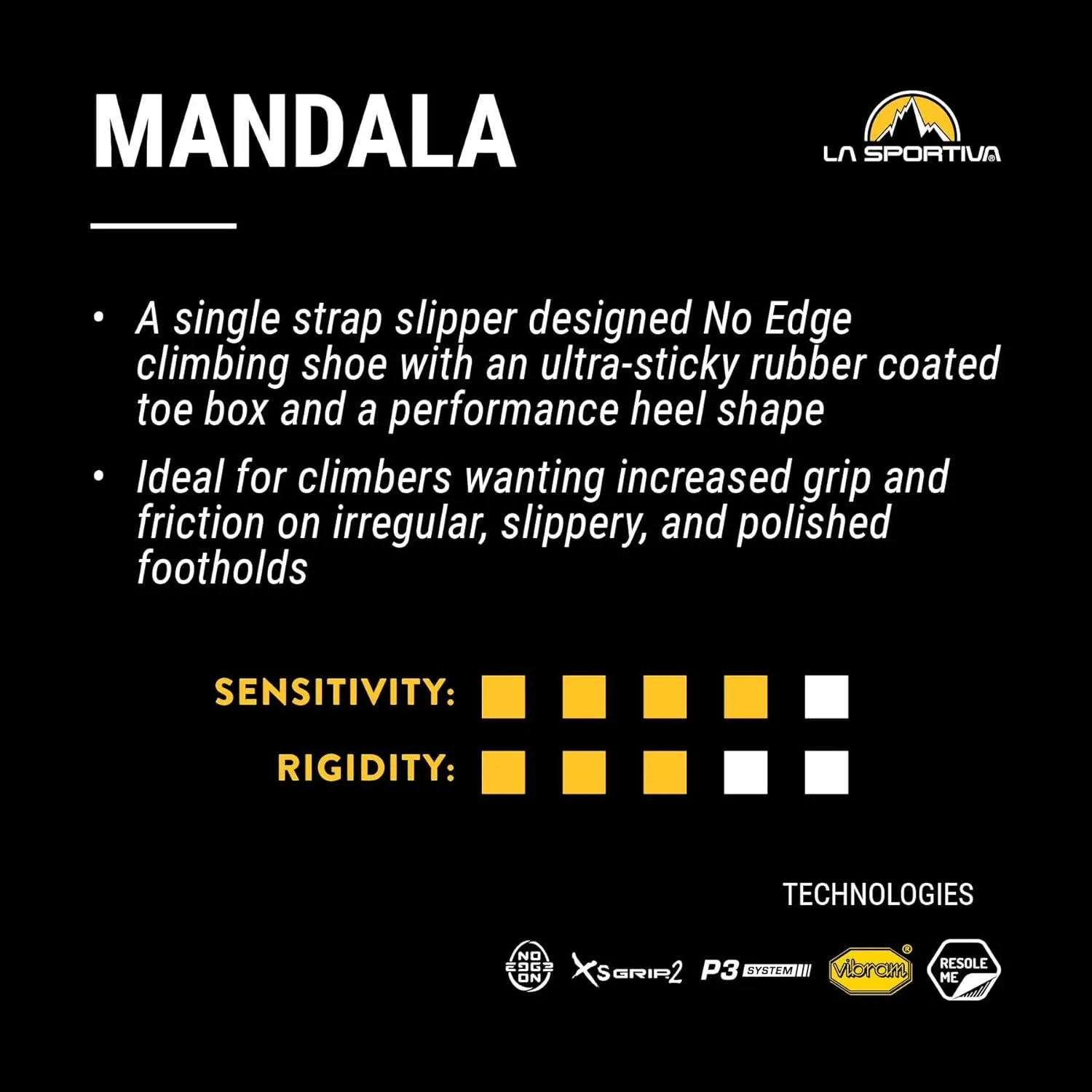 La Sportiva Mens Mandala - Performance Rock Climbing Shoe