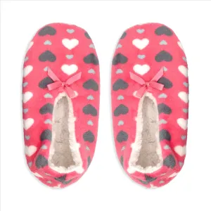 Ladies Soft Slipper Socks with Hearts