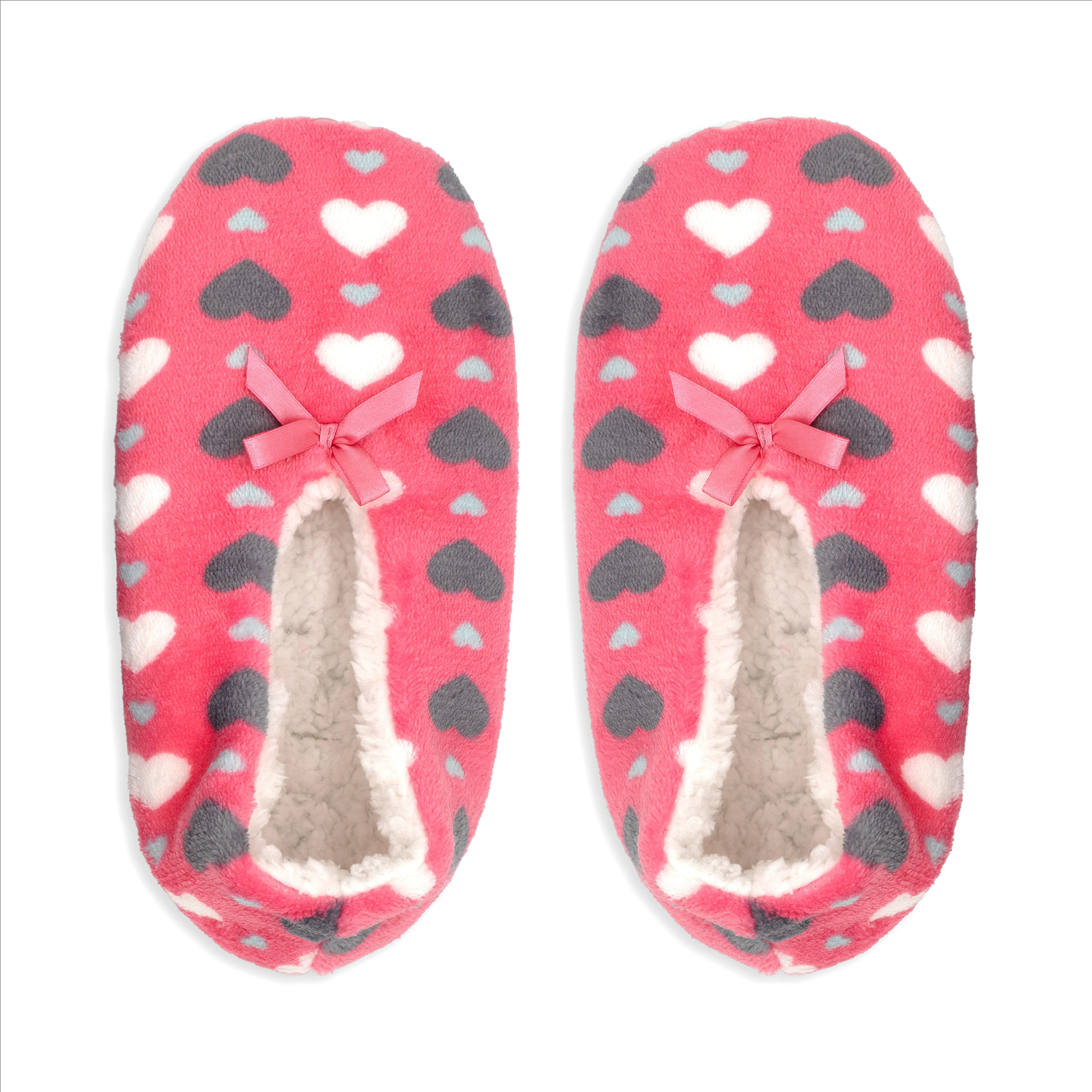 Ladies Soft Slipper Socks with Hearts
