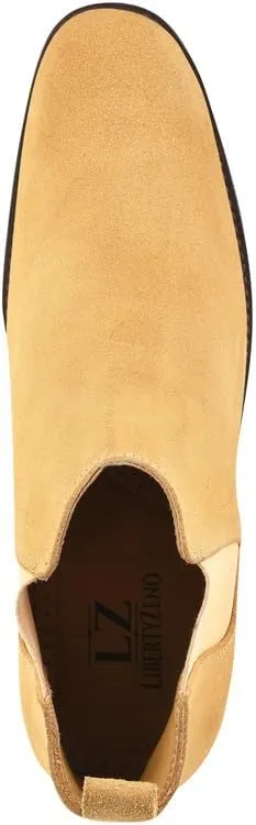 LIBERTYZENO Mens Water Proof Suede Leather Adults High Ankle Casual Chelsea Boots for Prom Graduation