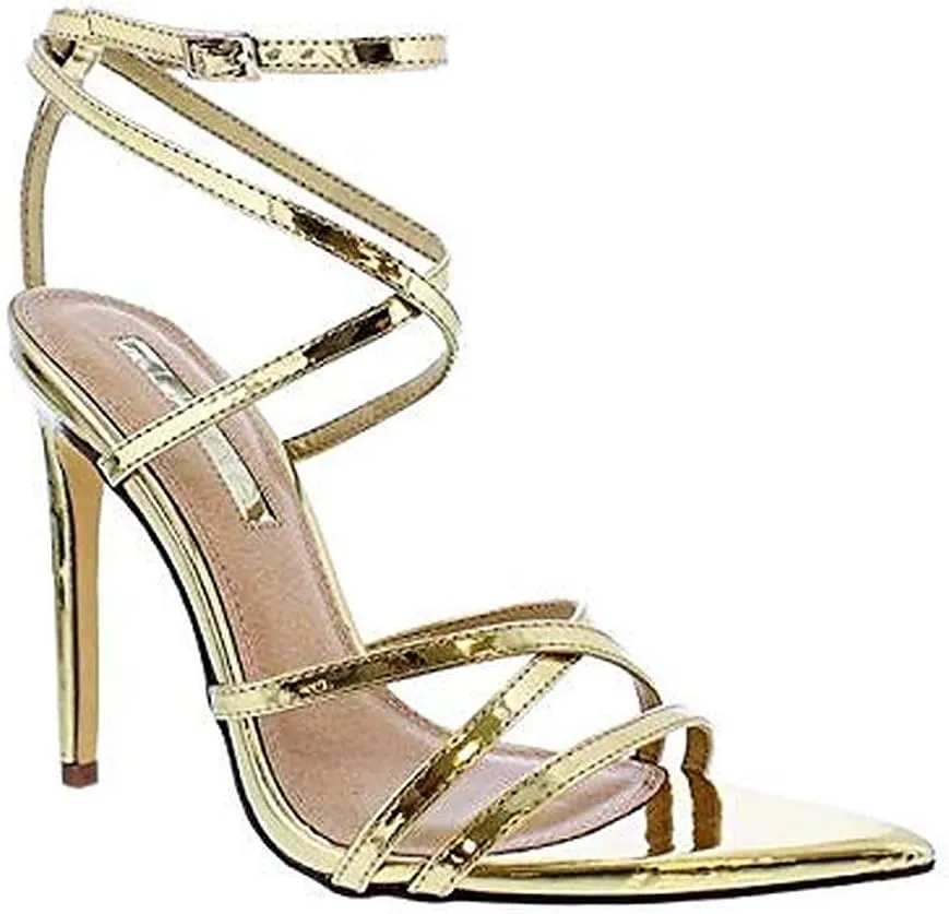 Liliana Sexy Stiletto High Heels for Women, Strappy Pointed Open Toe Shoes Heels