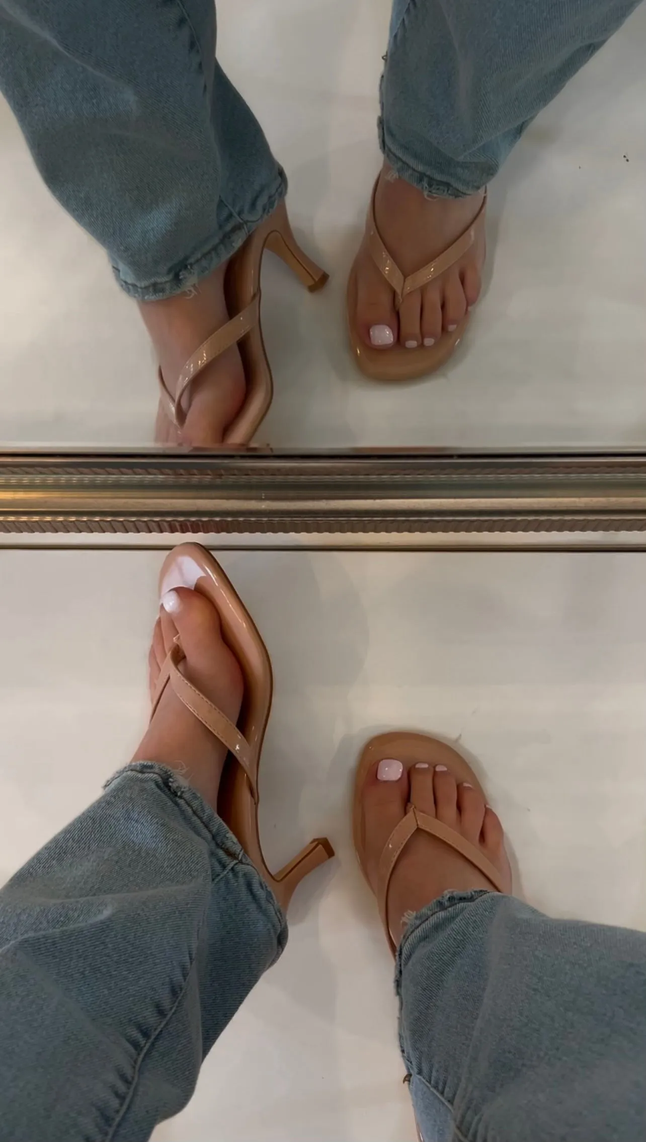 Love Affair Kitten Mule Heel - Nude
