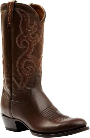 Lucchese Men's Espresso Smooth Western Boot Round Toe Dark Brown 9.5 D
