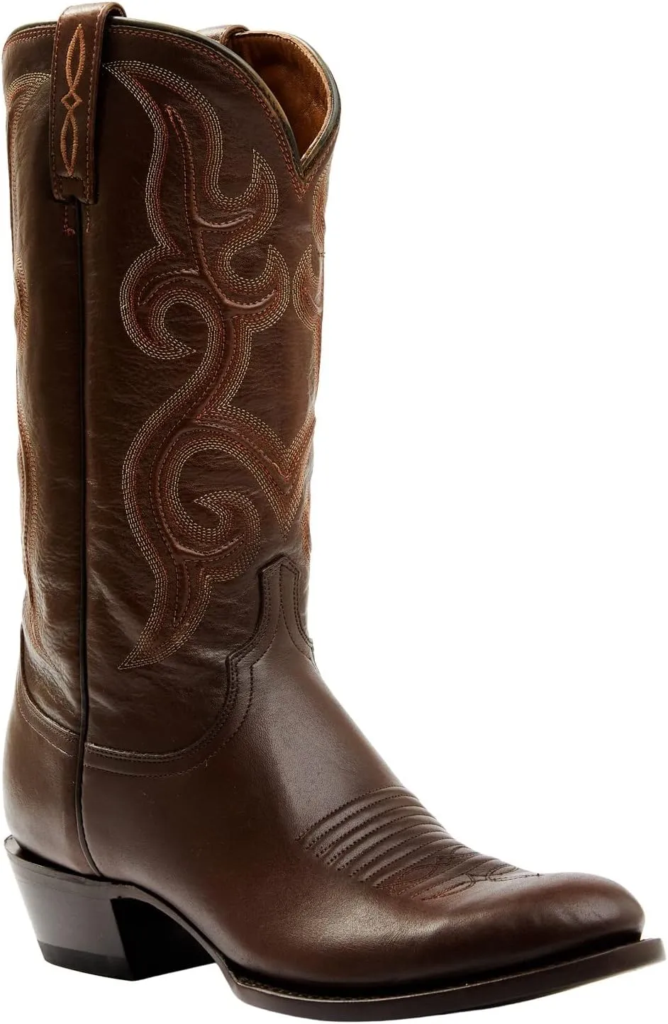 Lucchese Men's Espresso Smooth Western Boot Round Toe Dark Brown 9.5 D