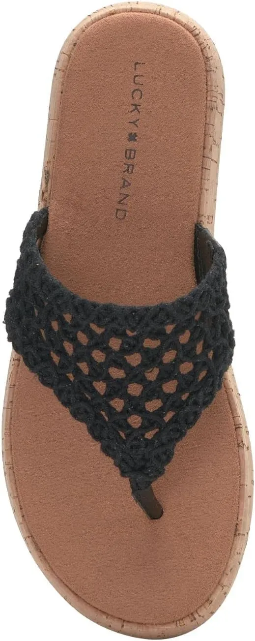 Lucky Brand Women's Jaslene Platform Thong Sandal Wedge