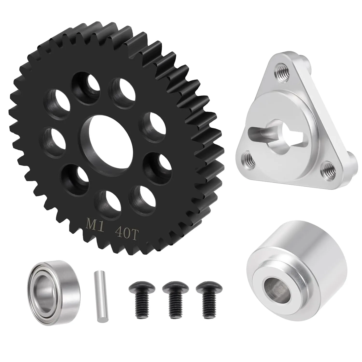 M1 38T-48T Slipper Clutch Eliminator Gear Aluminum Spur Main Gear for 1/8 HPl Savage X 21 25 SS 4.6 RC Car Upgrade Accessories (40T)