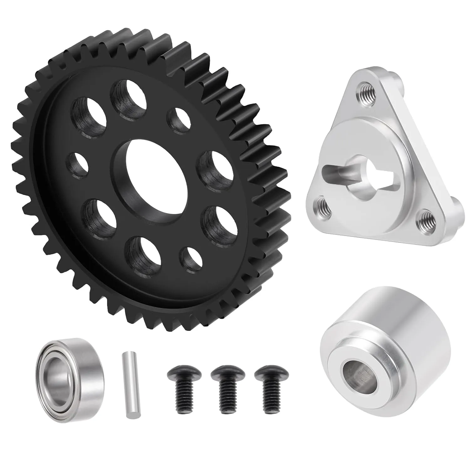 M1 38T-48T Slipper Clutch Eliminator Gear Aluminum Spur Main Gear for 1/8 HPl Savage X 21 25 SS 4.6 RC Car Upgrade Accessories (40T)