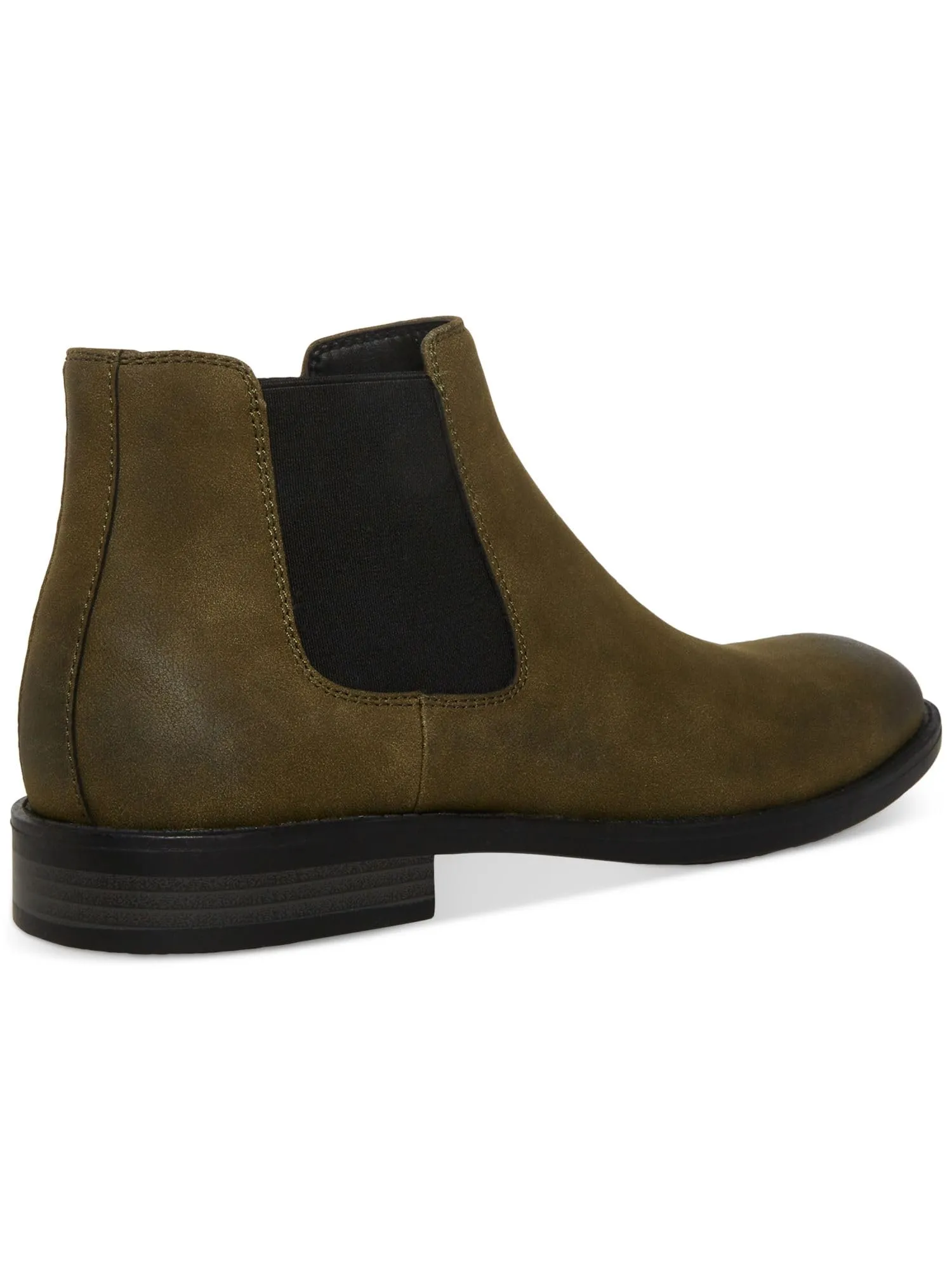 MADDEN Mens Brown Cushioned Goring Maxxin Round Toe Block Heel Chelsea 8