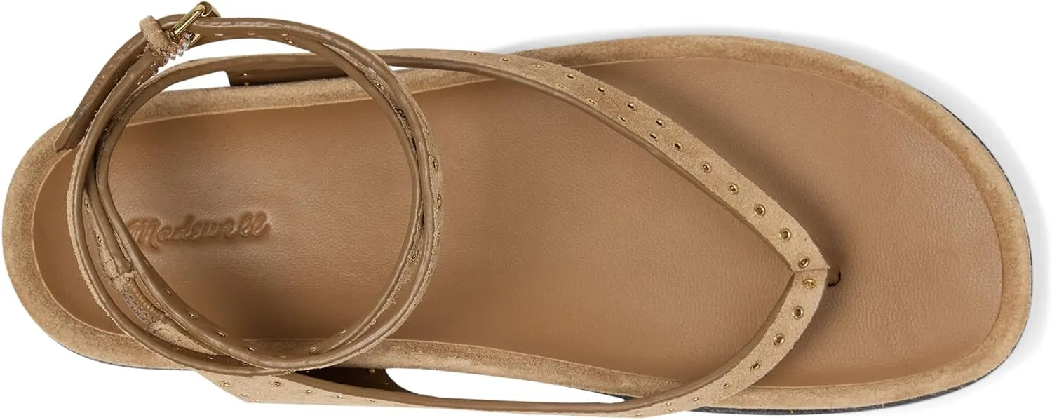 Madewell Women's MILLIE THONG LACE UP SANDAL - SUEDE GROMMET
