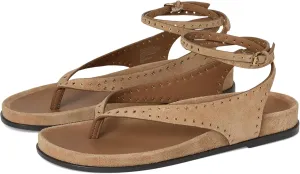 Madewell Women's MILLIE THONG LACE UP SANDAL - SUEDE GROMMET